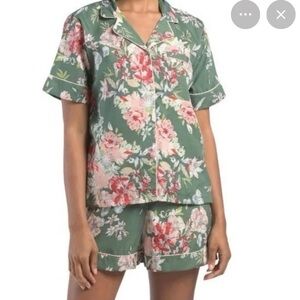 Cynthia Rowley Green Floral Pajama Set